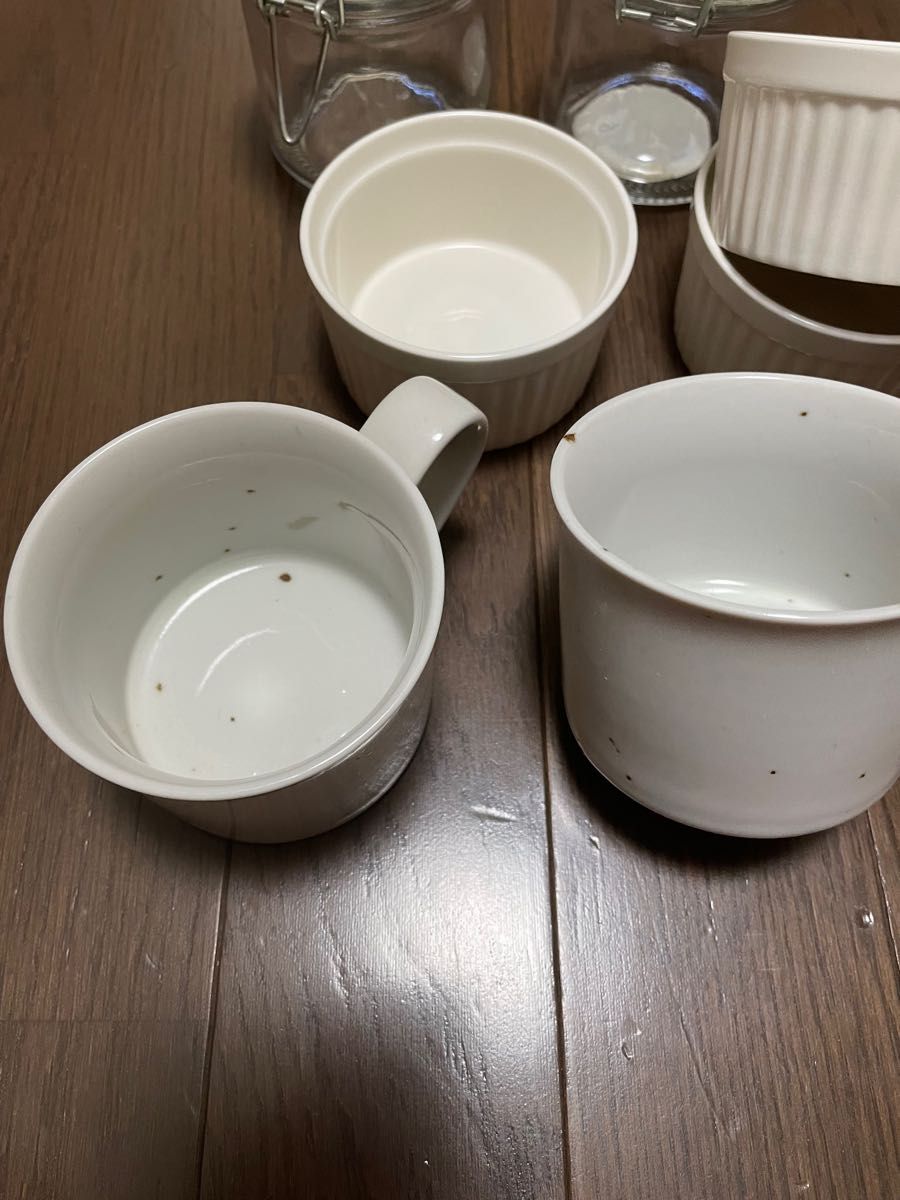 セット　コーヒーカップ、保存容器、ココット