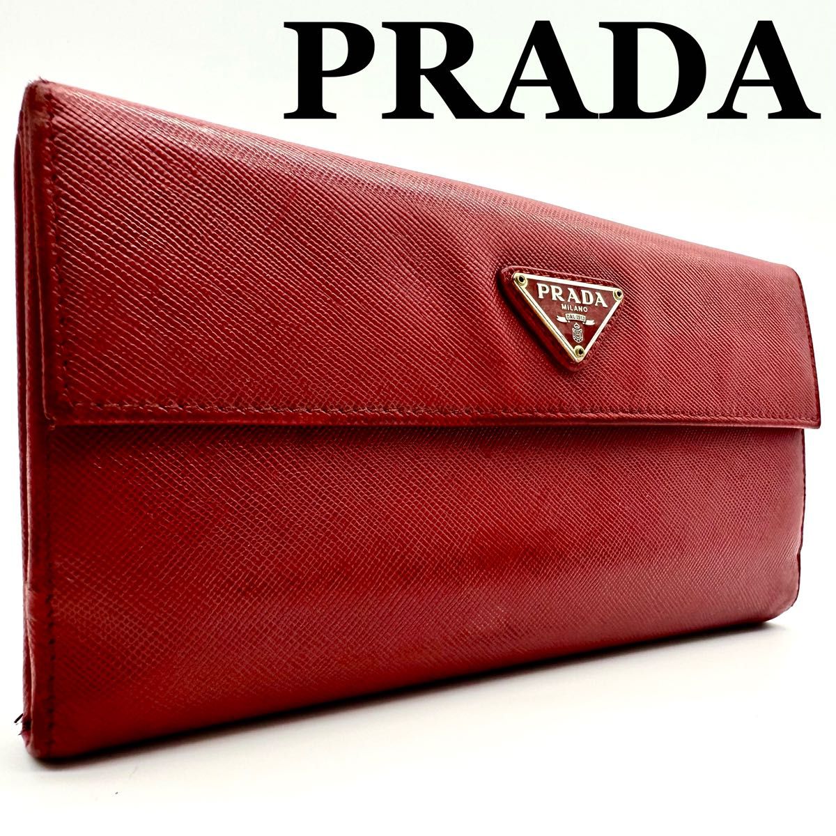 極美品】プラダ PRADA サフィアーノ トライアングルロゴ 三角ロゴ 財布