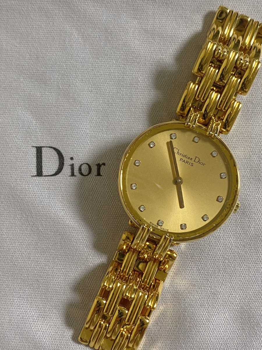 Christian Dior ディオール 時計　D46-155 バギラ　12P GP レディース　【a215139】