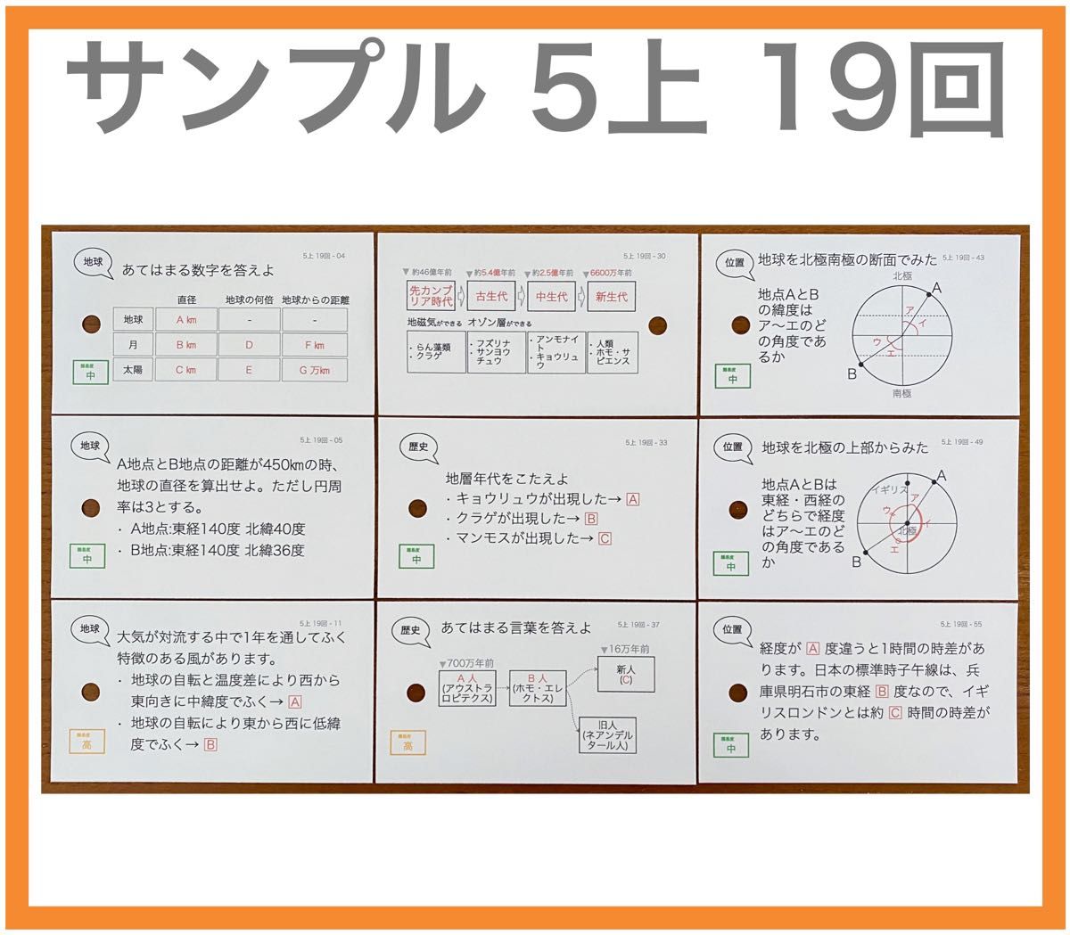 中学受験【5年上全セット 社会・理科 1-19回】組分けテスト対策 予習シリーズ