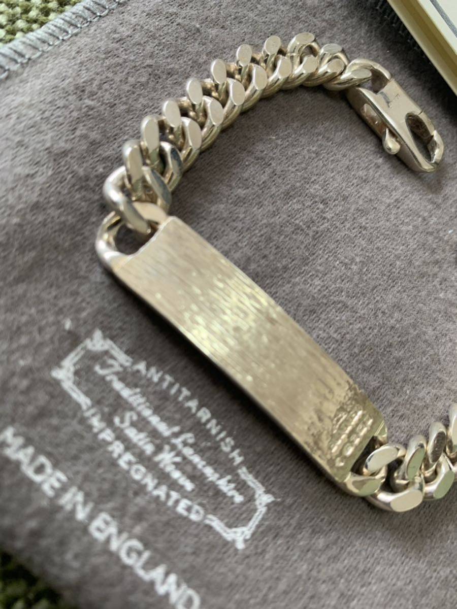 新品 BUNNEY Single Tour Bark Finish Identity chain / Silver 925 B0400125  IDブレスレット バニー bracelet シルバー Made in English