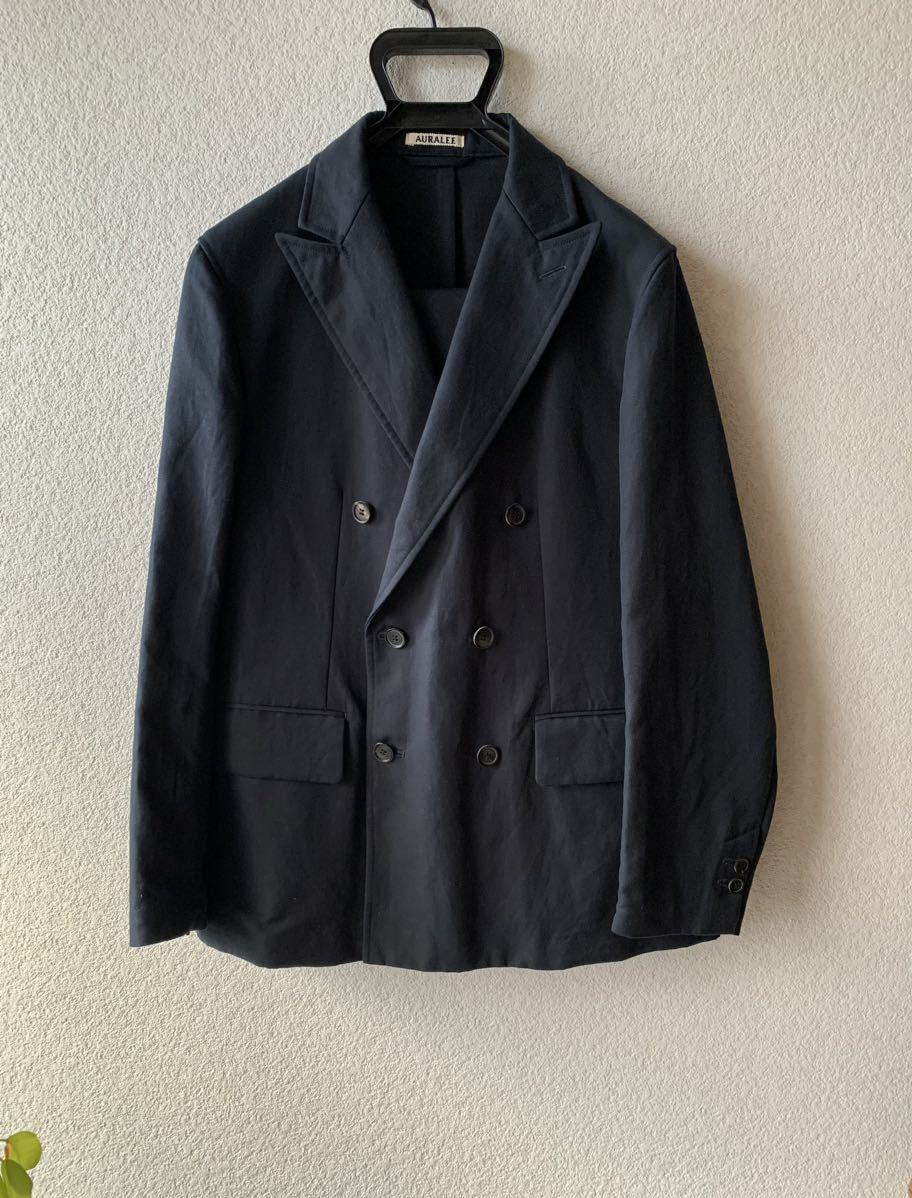 SIZE 3 セットアップ AURALEE FINX LINEN OX NAVY-