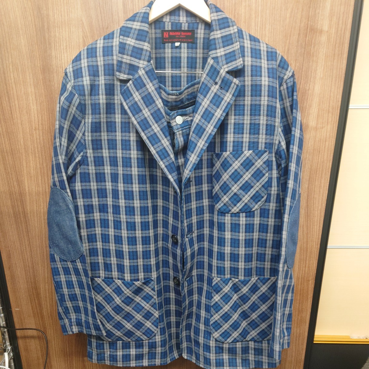 N★1円〜中古品 エヴィス EVISU YAMANE HIDEHIKO 上下セット ジャケット サイズ42 パンツ サイズ40 _画像1