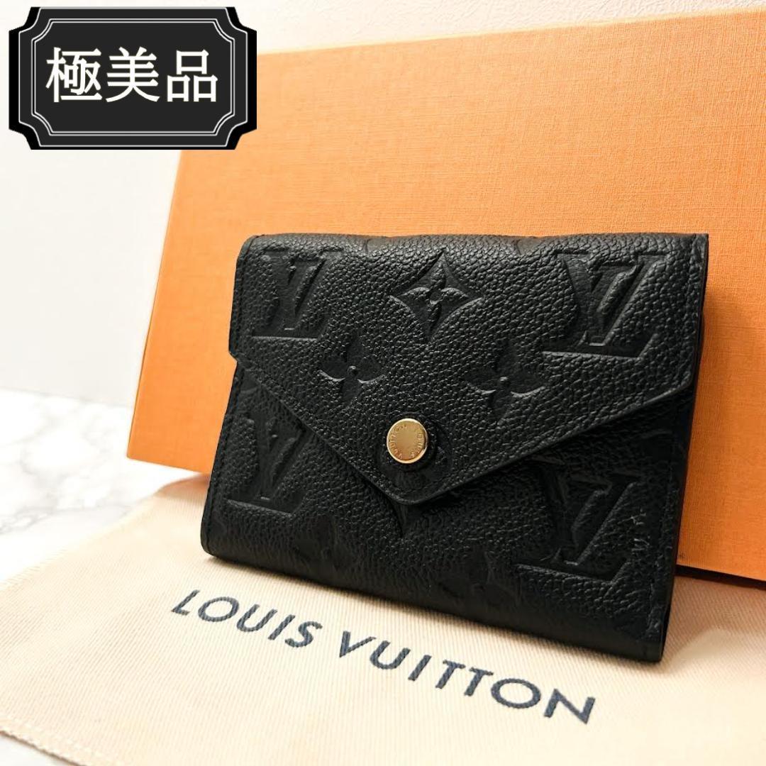 【極美品】 LOUIS VUITTON ルイヴィトン モノグラム アンプラント ポルトフォイユ ヴィクトリーヌ ノアール ブラック 黒 財布 M64060_画像1