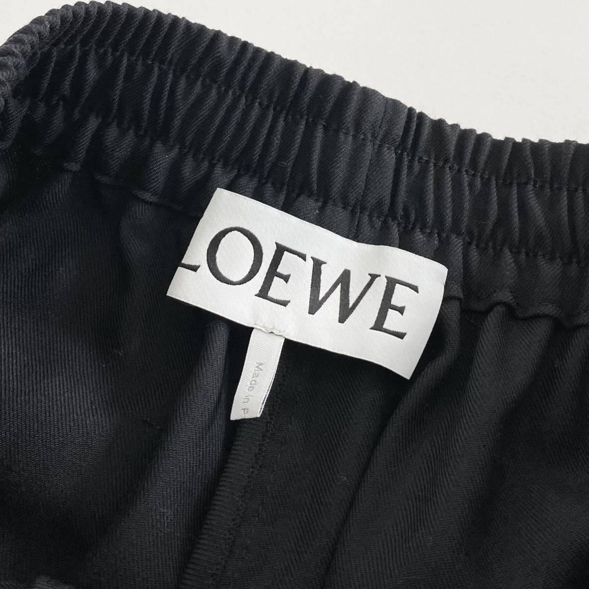 32ja10《美品》LOEWE ロエベ ポーランド製 エンブロイダリーウールキュロット サイズXS ブラック レディース ワイドパンツ パンツドレス_画像6