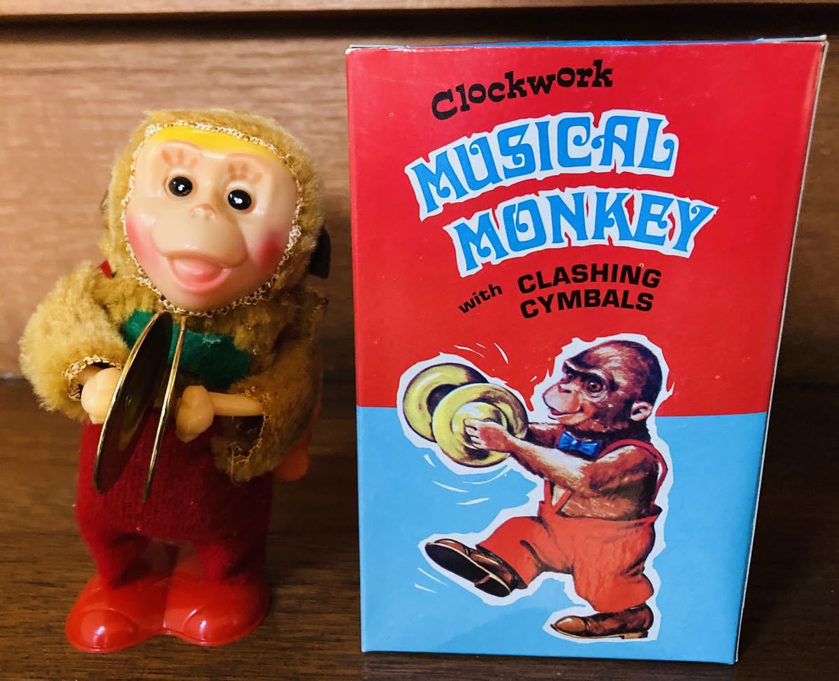 [ редкий ] мюзикл Monkey жестяная пластина zen мой retro Vintage с коробкой симпатичный редкость часы Work 