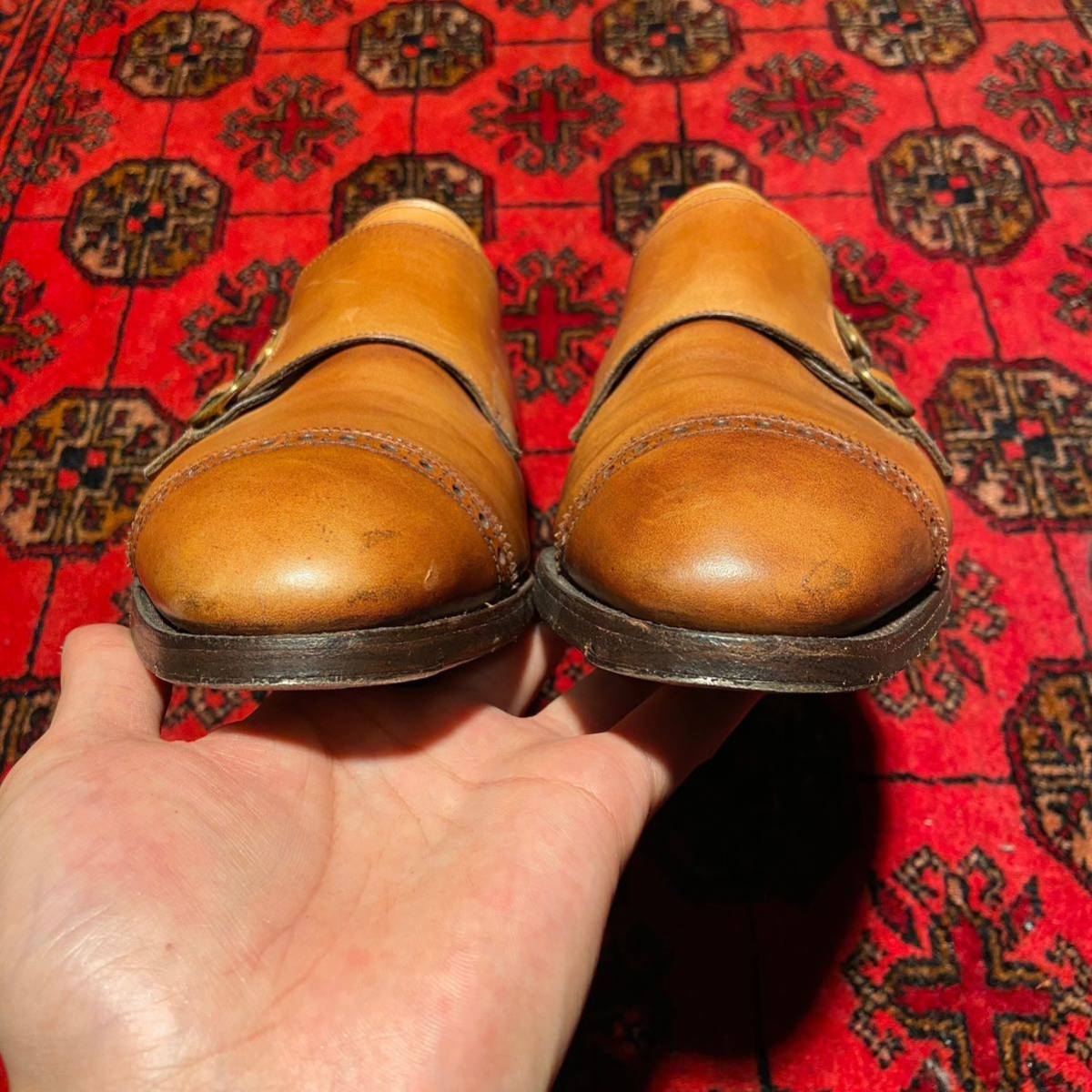 EDWARD GREEN LEATHER DOUBLE MONK STRAP SHOED/エドワードグリーンレザーダブルモンクストラップシューズ_画像3