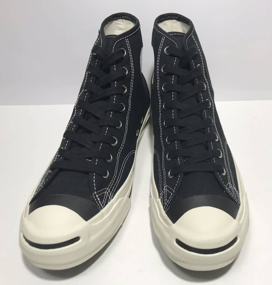 美品!! コンバース BIOTOP 別注 1CL811 JACKPURCELL PP RH HI BLACK ジャックパーセル 黒 x 白 US 8.0 / 26.5cm_画像3