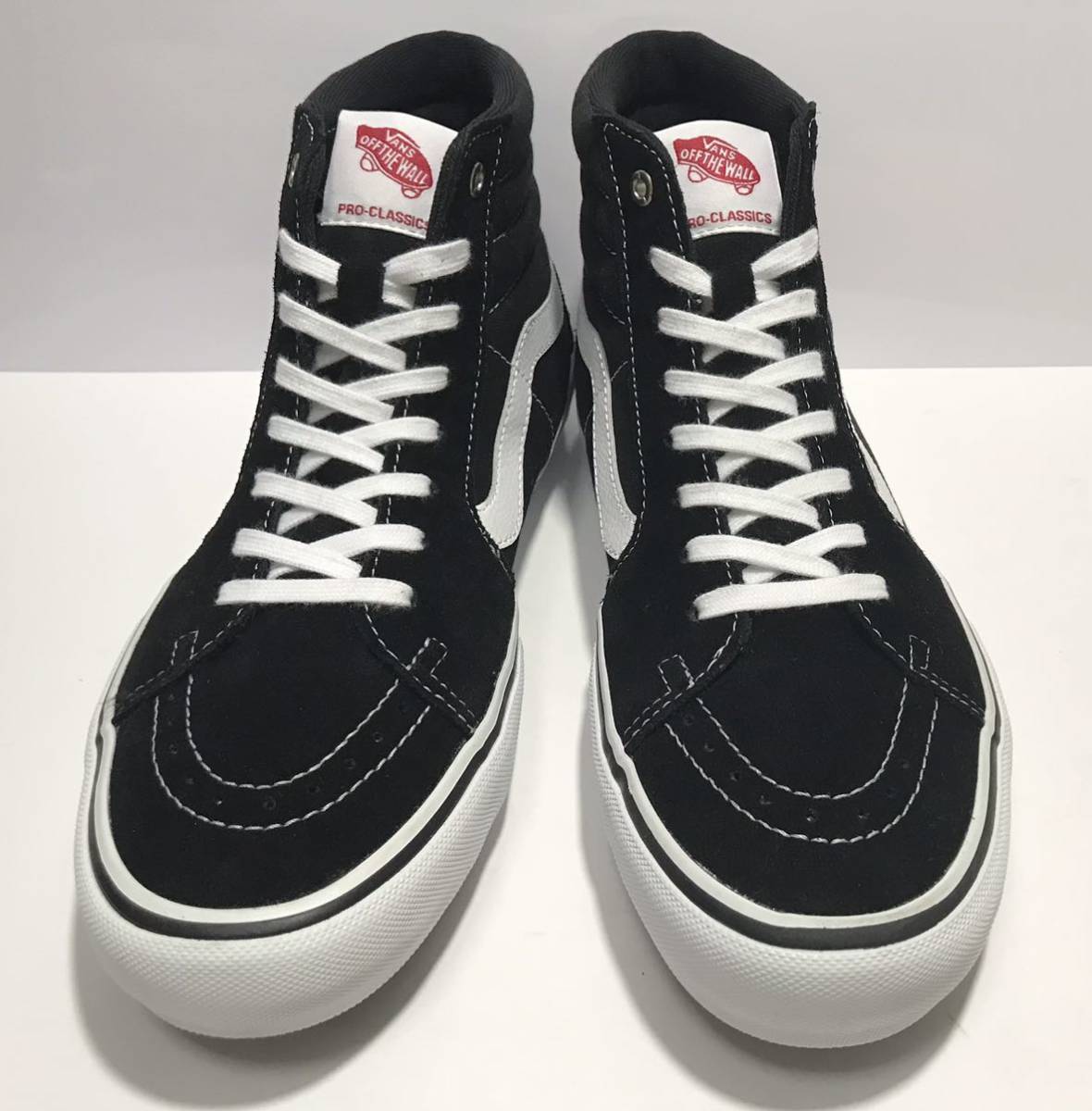 美品!! 名作 VANS バンズ SK8-HI PRO BLACK WHITE スケート ハイ プロ ブラック 黒 x 白 US 11 / 29cm_画像3