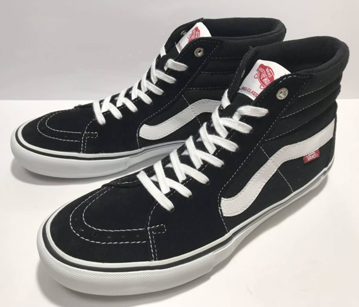 美品!! 名作 VANS バンズ SK8-HI PRO BLACK WHITE スケート ハイ プロ ブラック 黒 x 白 US 11 / 29cm_画像2