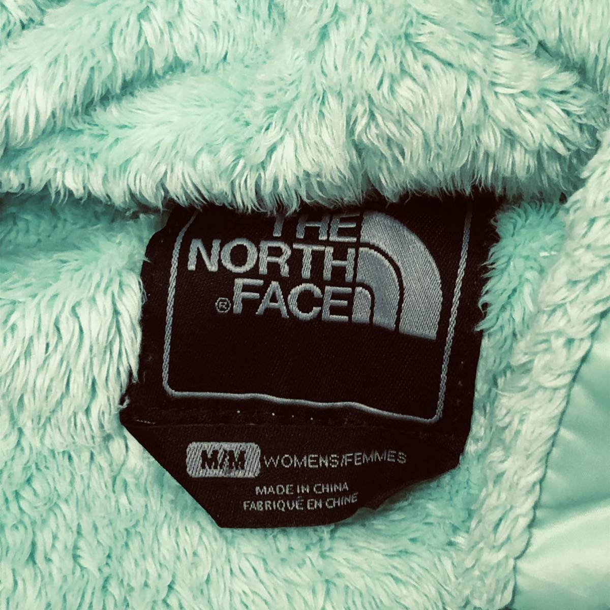 【送料無料】THE NORTH FACE ナイロンボアジップアップパーカー　パステルカラー緑　レディースMサイズ　ザノースフェイス