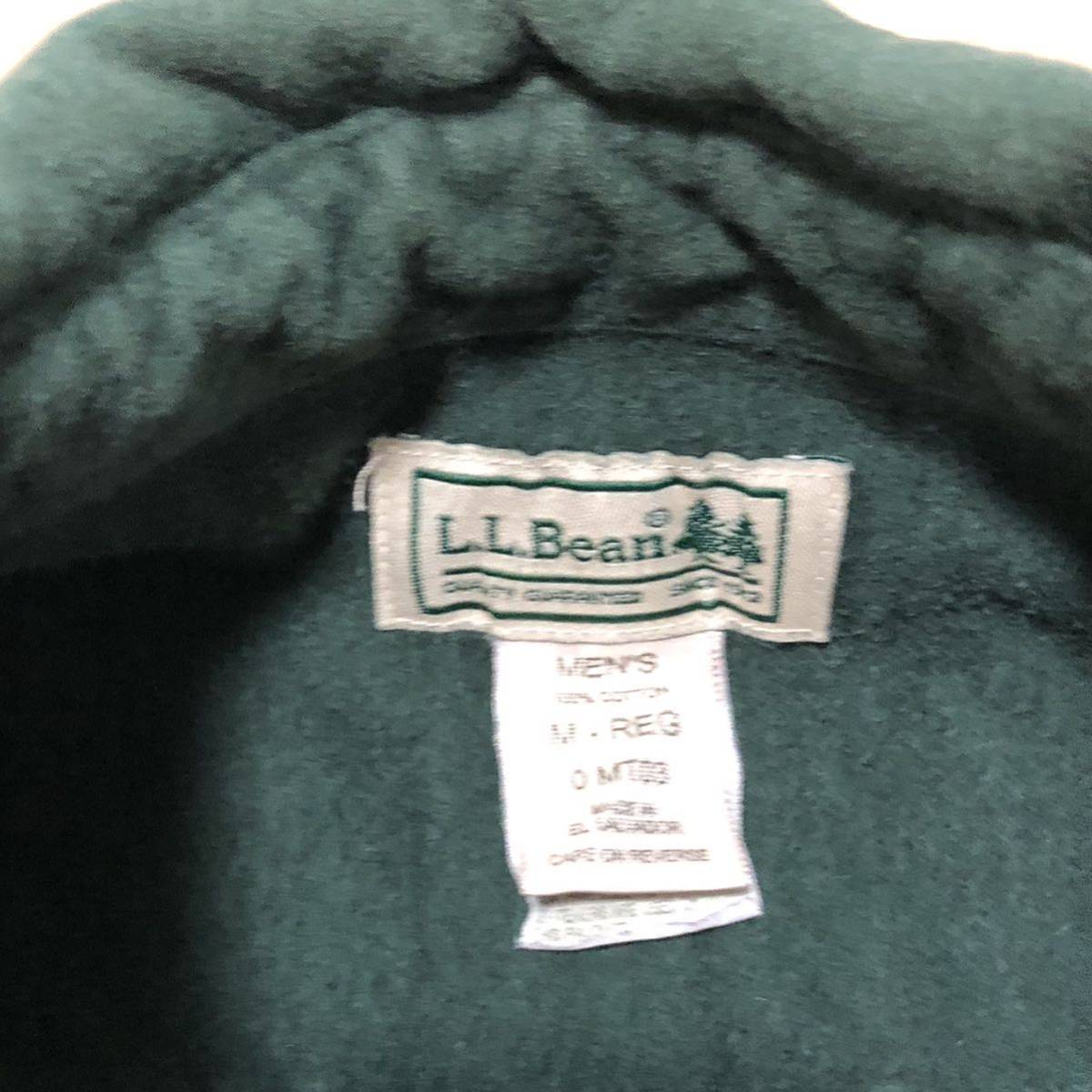 【送料無料】L.L.Bean厚手スウェード風長袖シャツ　緑　メンズMサイズREG エルエルビーンアウトドア登山_画像5