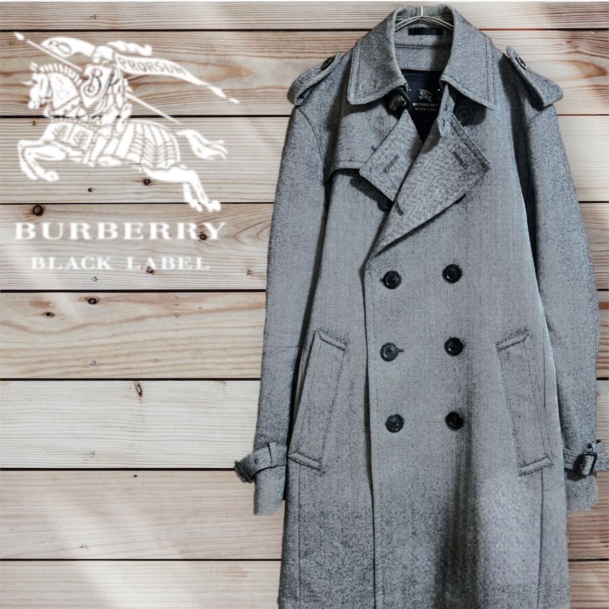 BURBERRY BLACK LABEL バーバリー ウールトレンチコート Yahoo!フリマ