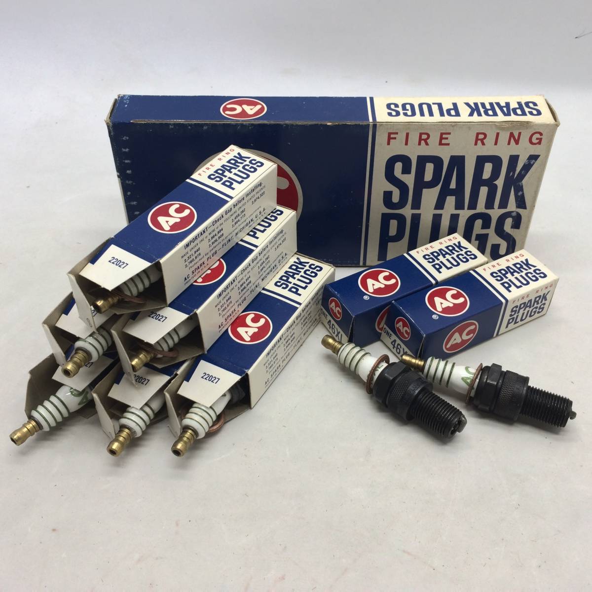 ☆ AC FIRE RING SPARK PLUGS ONE 46XL スパークプラグ 8個セット まとめ 部品 パーツ 電装品 旧車 カー用品 長期保管品 現状品 ☆K80294_画像5