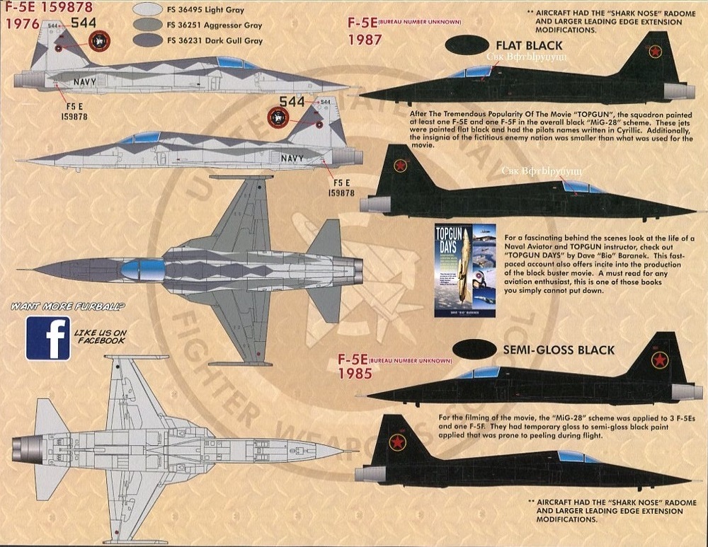 1/32 ファーボールデカール　トップガンの F-5E タイガーⅡ_画像7