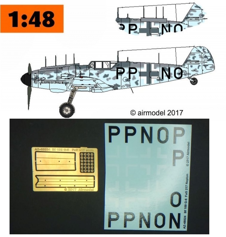 1/48 エアモデル　Bf 109 G-6用 FuG 217 ネプツーン・アンテナ_画像1