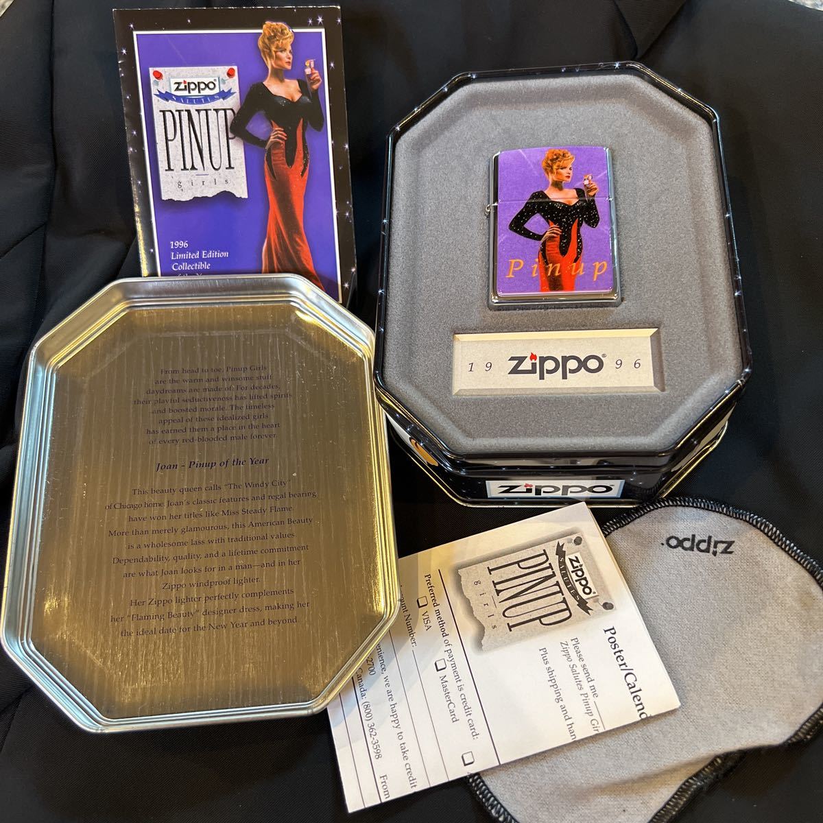 ZIPPO ジッポー 新品未使用 1996限定 ピンナップガールズコレクション 専用の缶箱付き 付属品全部有り ヤマト便送料込み