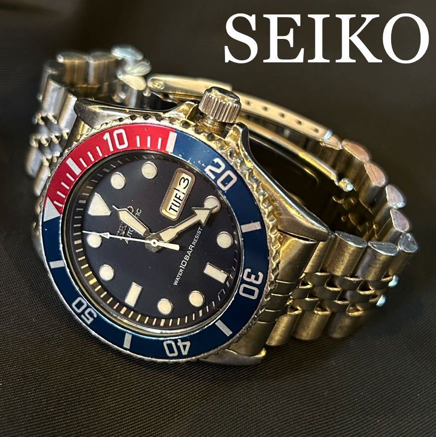 本物の SEIKO セイコー 5M62-0BL0 KINETIC キネティック オート