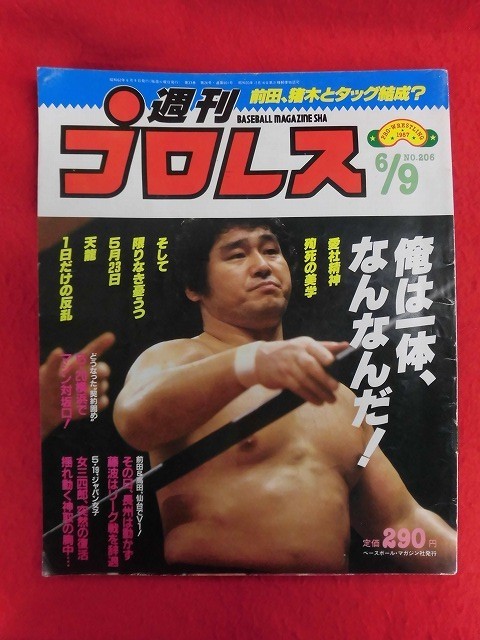 T315 週刊プロレス No.206 1987年6/9 天龍源一郎の画像1