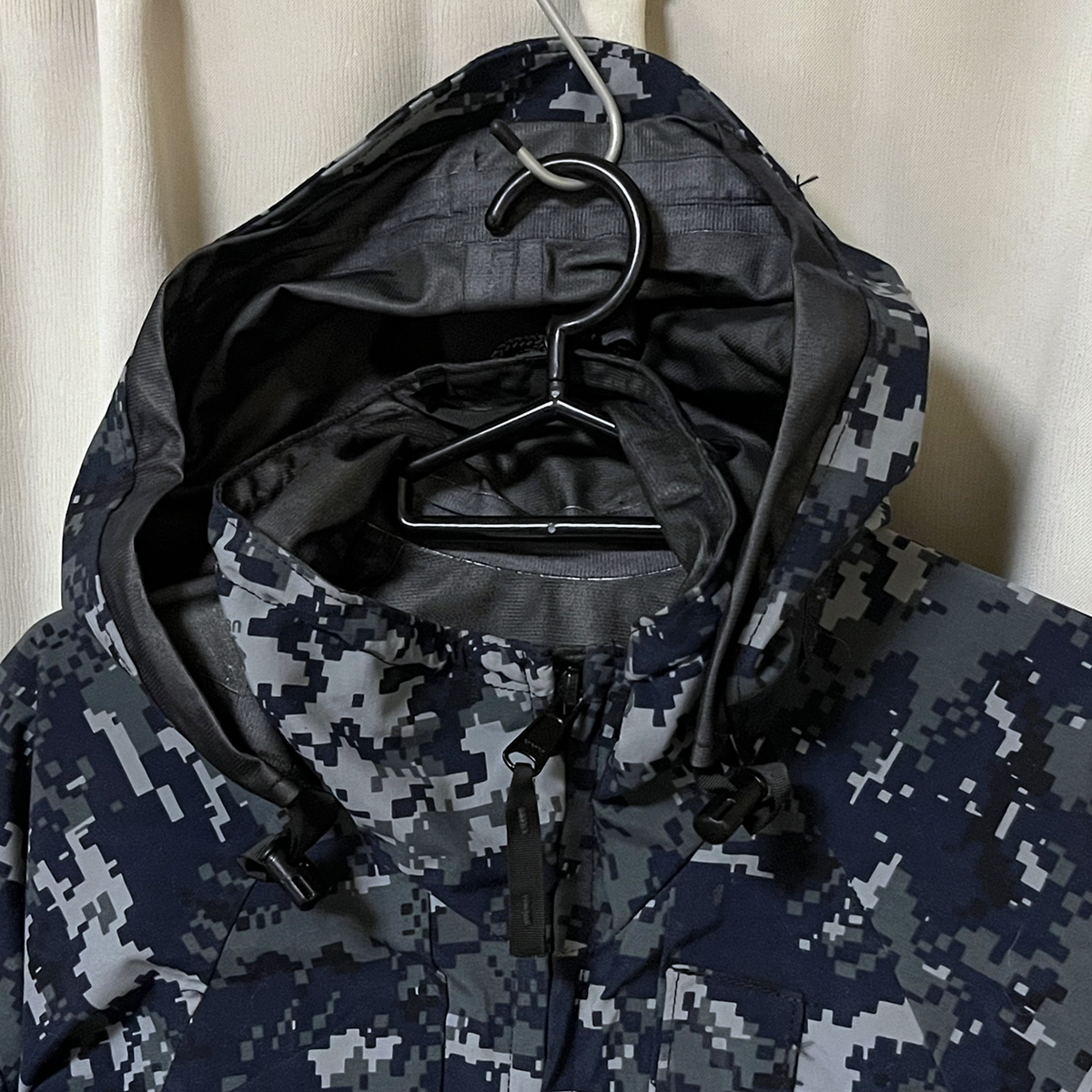 00s 最小 XS X-SHORT USN US NAVY 米軍実物 GORETEX デジカモ 迷彩ゴアテックス パーカ ジャケット カモフラ ECWCS アメリカ軍ビンテージ_画像3