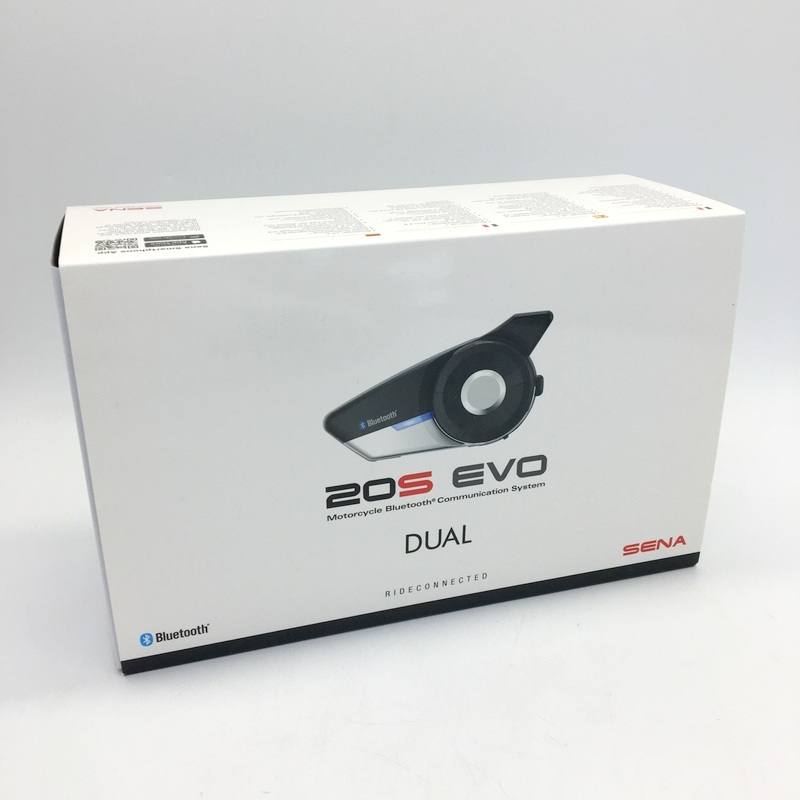 SENA 20S-EVO-01D 20S EVO デュアルパック インターコム インカム 新品同様 Bluetooth 4.1 最大8人通話可 セナ バイク用通信機器 N18457●_画像1