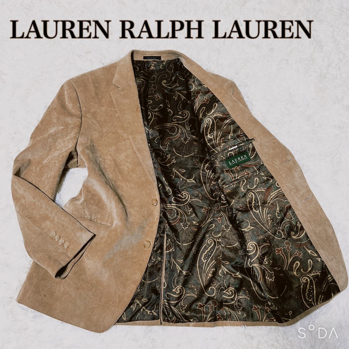 Lauren Ralph Lauren コーデュロイジャケット 裏地総柄-