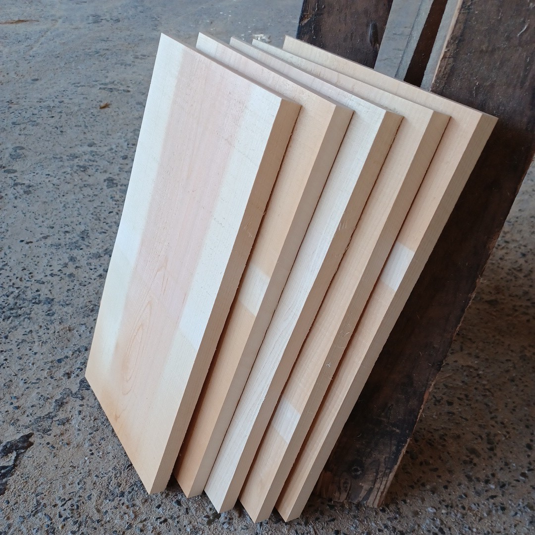 A-1485【サイズ色々】 国産ひのき 　片耳付板 　5枚セット　テーブル 　まな板　 看板 　一枚板　 桧　 檜　無垢材　 DIY_画像2