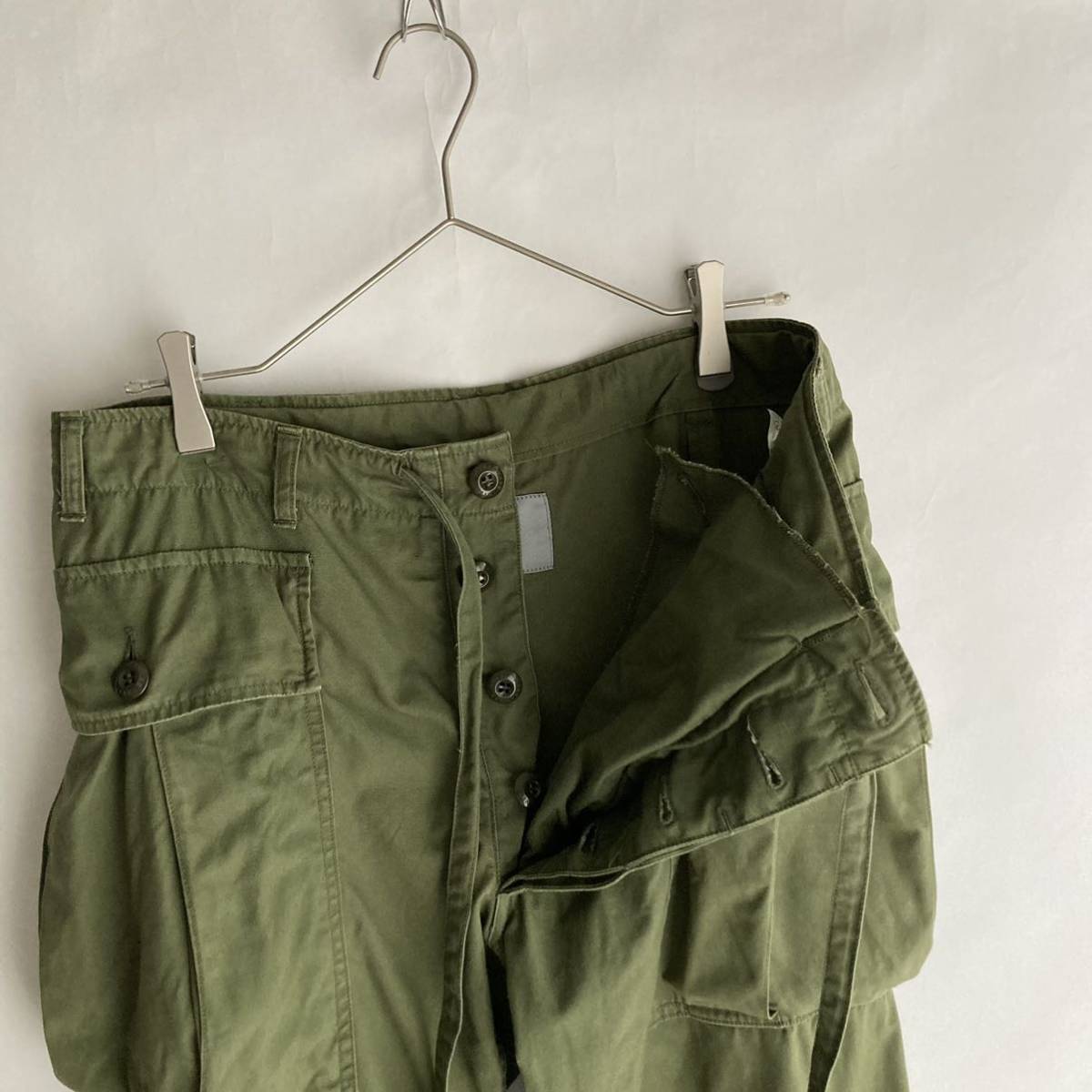 MARKAWARE JUNGLE FATIGUE PANTS 日本製 マーカウェア ジャングルファティーグ パンツ ミリタリー 軍パン オリーブ size 1 sk_画像4