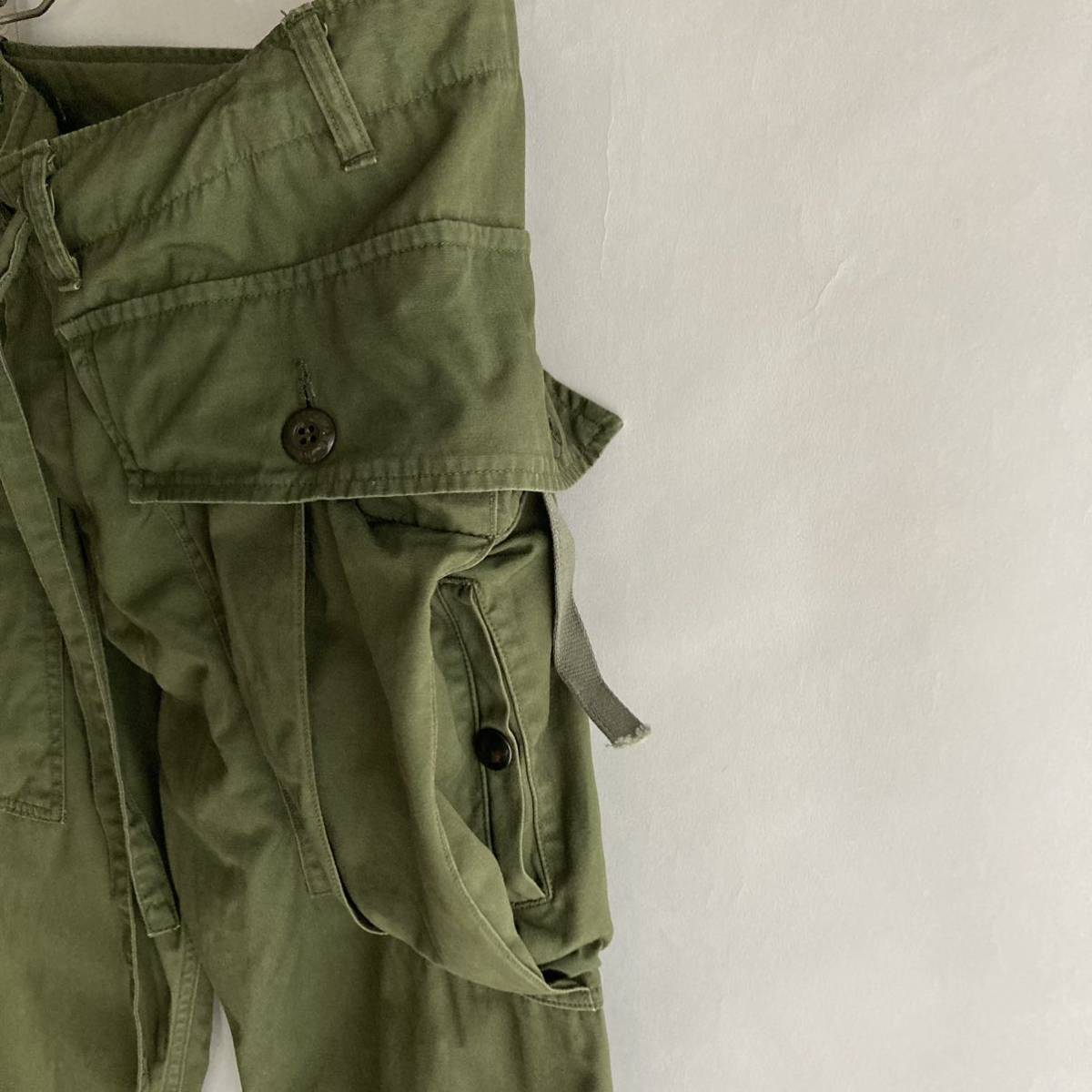 MARKAWARE JUNGLE FATIGUE PANTS 日本製 マーカウェア ジャングルファティーグ パンツ ミリタリー 軍パン オリーブ size 1 sk_画像6