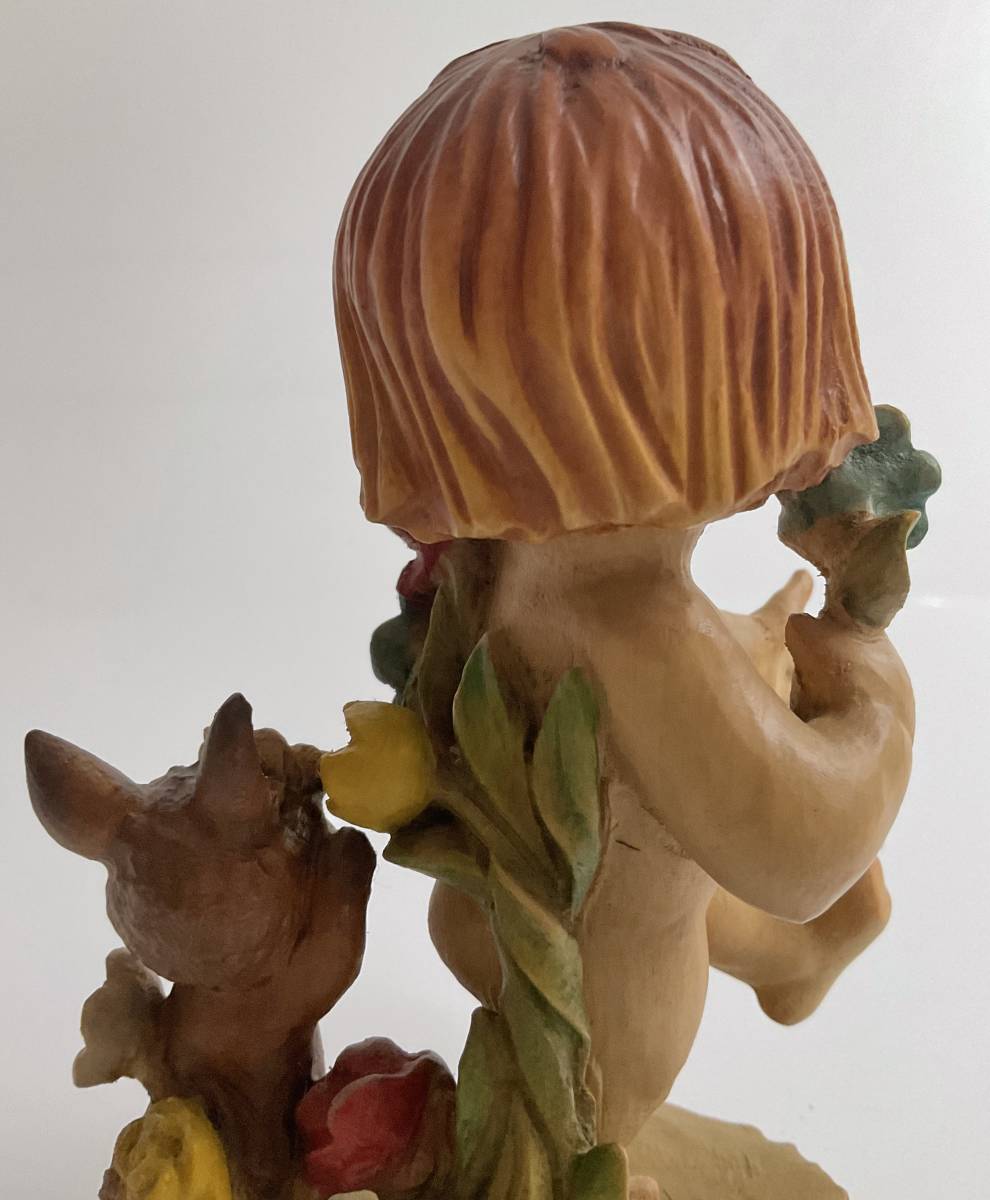 ★貴重★ ANRI アンリ Nature Girl 木彫り人形 Juan Ferrandiz フェランディス 6インチ_画像6