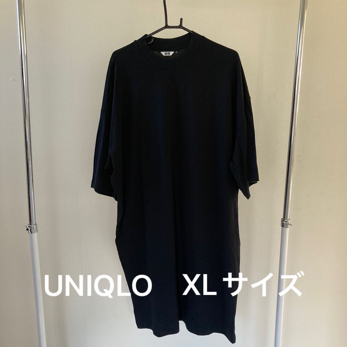 値下げ　UNIQLO ユニクロ　オーバーサイズT ワンピース　(5分袖) XL