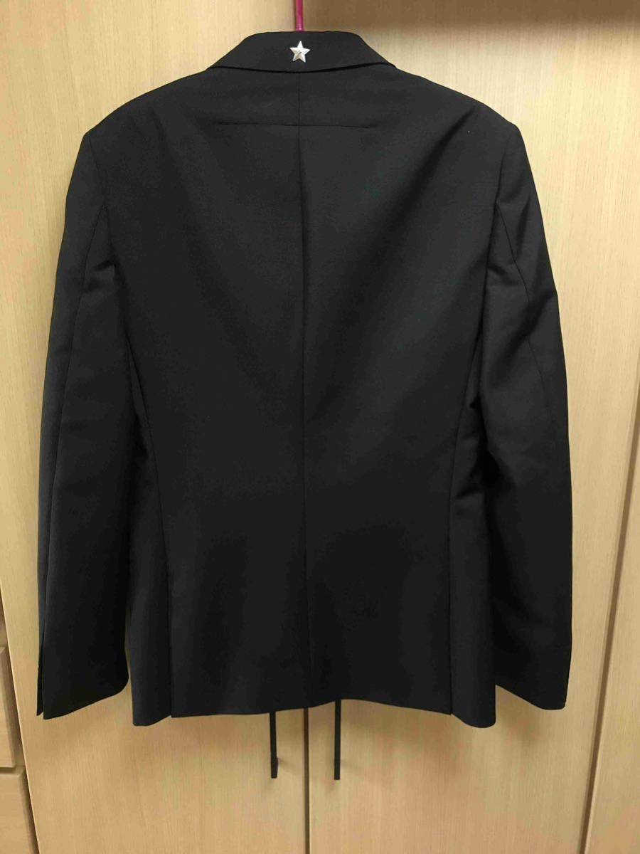 正規美品 18SS Givenchy ジバンシィ ジバンシー Riccardo Tisci スター 星 スタッズ 装飾 テーラードジャケット 黒 44 BM300A 100H
