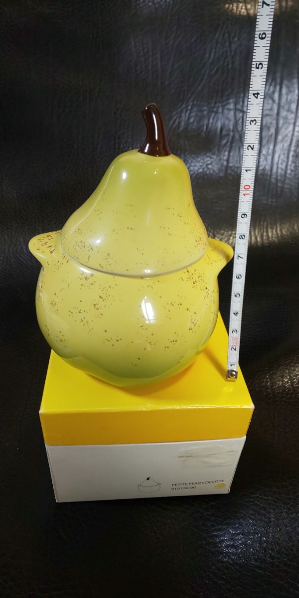 値下げ！ 未使用品 LE CREUSET ル・クルーゼ ルクルーゼ 梨 ラ・フランス PETITE PEAR COCOTTE 910126-00の画像6