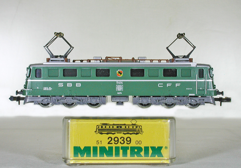 MINITRIX #2939　ＳＢＢ（スイス国鉄） Ａｅ６／６型電気機関車（一次型）11414号機 Bern　● 特価 ●_画像1