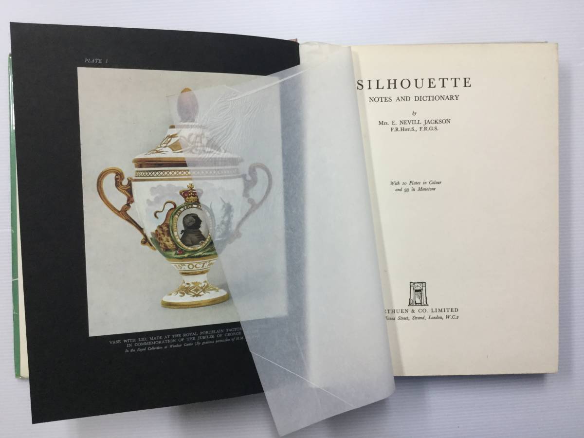 ■ARTBOOK_OUTLET■ 75-054 ★ 貴重古書 洋書 英国 1938年 シルエット 事典 SILHOUETTE NOTES AND DICTIONARY E Nevill Jackson METHUEN_画像2