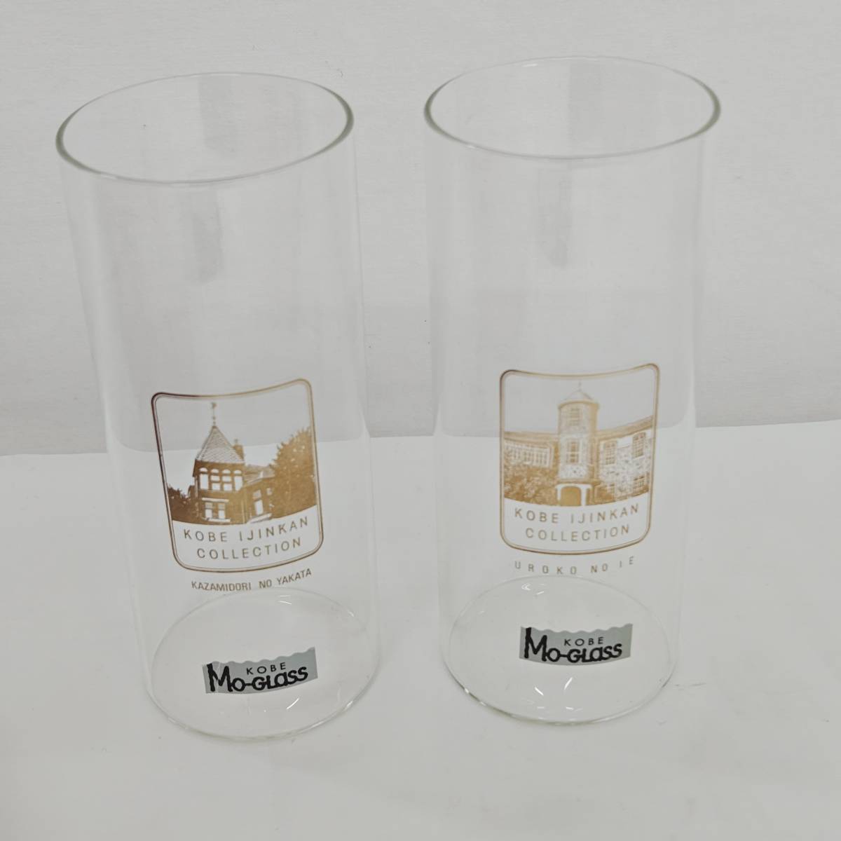 【外部-0415】神戸異人館 グラス KOBE Mo-GLASS２個セット/中古/（MS）_画像2