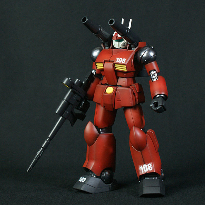 HGUC RX-78-2 ガンキャノン 1/144 HG 黒立ち上げ全塗装完成品 001_画像2