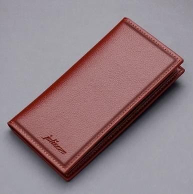 メンズ長財布①　カードケース　ブラウン　ウォレット　ビジネス　シンプル　薄型　二つ折り　新品 _画像9