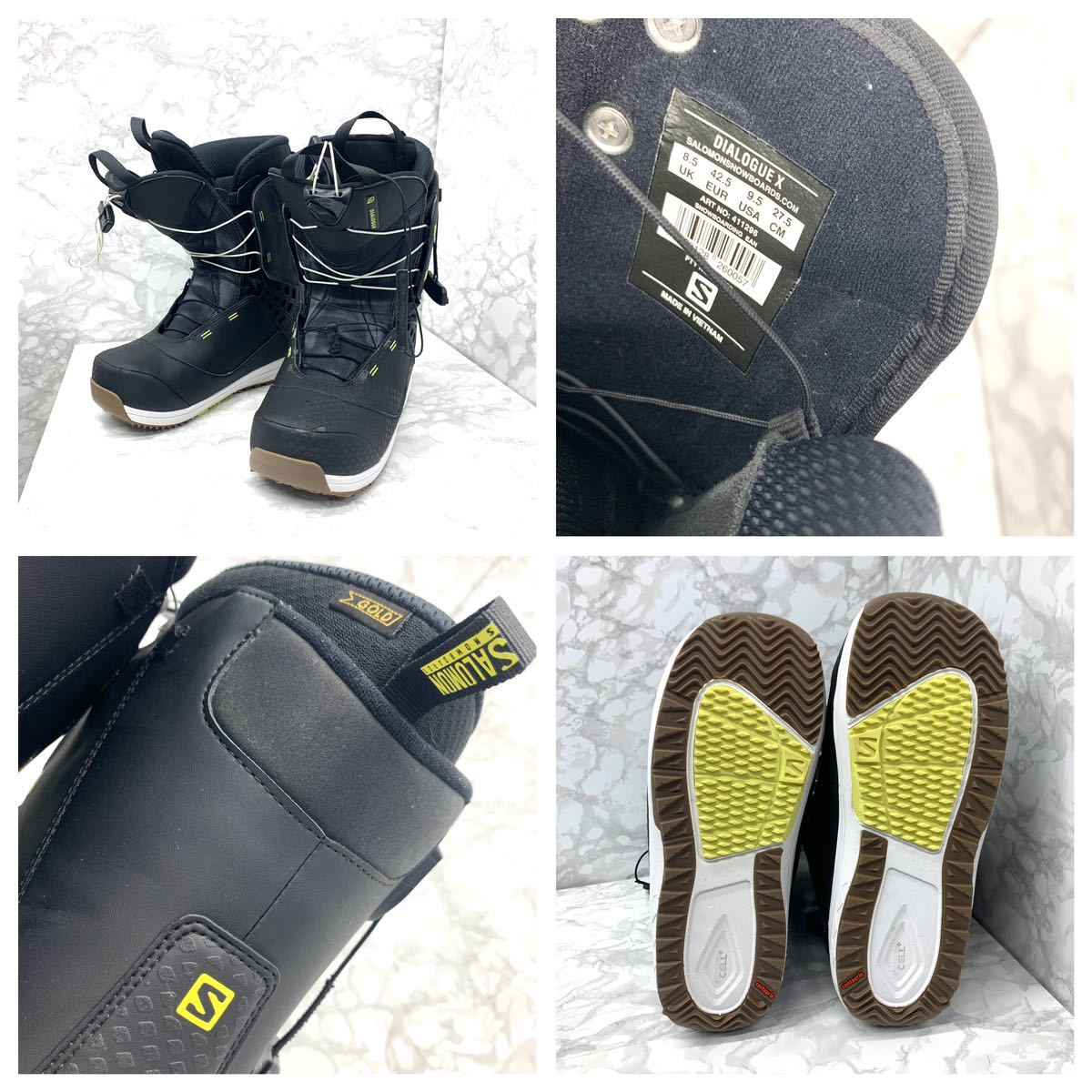 【使用少】SALOMON サロモン　DIALOGUE Ｘ　27.5cm 送料無料　ブラック　ブーツ　スノボ　スノーボード　靴
