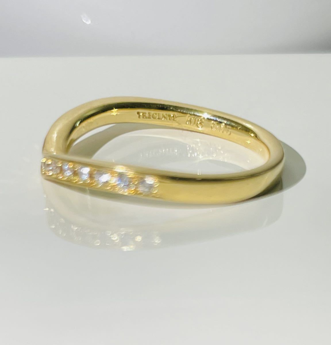 トレセンテ ハーフエタニティ V02 K18YG 指輪 DIAMOND ダイヤモンドリング_画像3