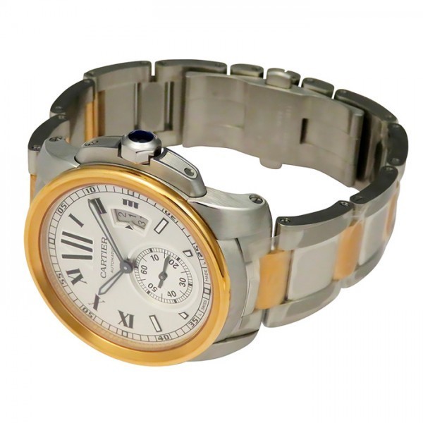  Cartier Cartier Carib ruduW7100036 silver face new goods wristwatch men's 