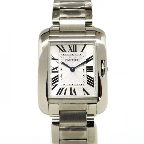 カルティエ Cartier タンク アングレーズ MM W5310044 シルバー文字盤 新品 腕時計 メンズ_画像1