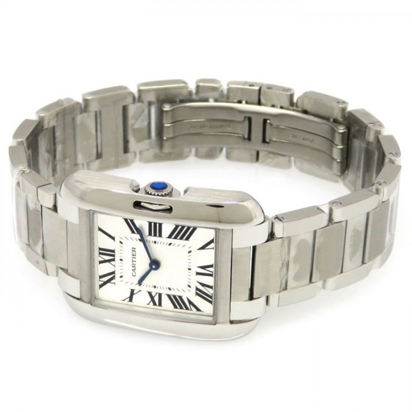 カルティエ Cartier タンク アングレーズ MM W5310044 シルバー文字盤 新品 腕時計 メンズ_画像2