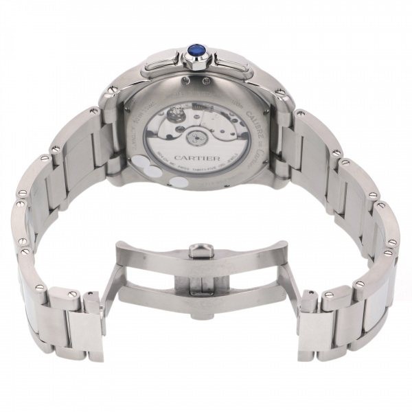カルティエ Cartier カリブル ドゥ クロノグラフ W7100045 シルバー文字盤 新古品 腕時計 メンズ_画像4