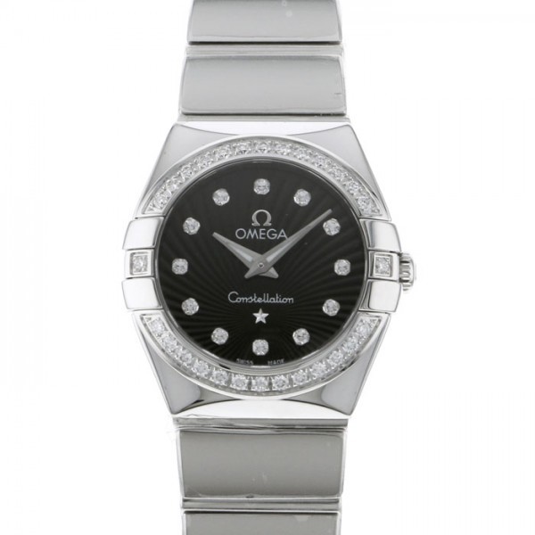 オメガ OMEGA コンステレーション ブラッシュ クォーツ 123.15.24.60.51.001 ブラック文字盤 新品 腕時計 レディース