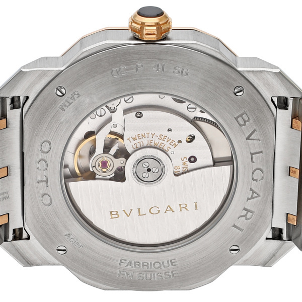  BVLGARY BVLGARI Okt Rome 102854 OC41BSPGD Brown циферблат новый товар наручные часы мужской 