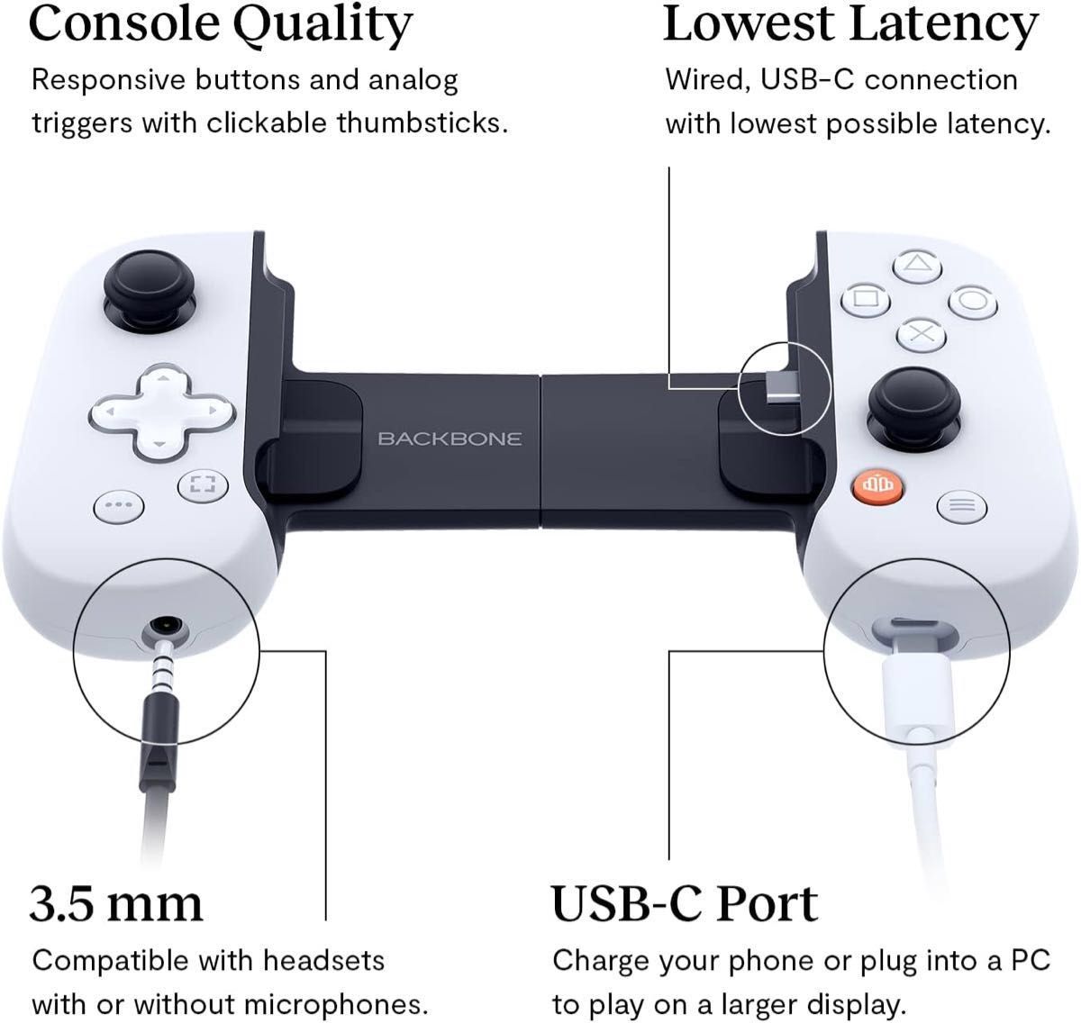 BACKBONE One Mobile Gaming Controller for Android iPhone15 USB-C