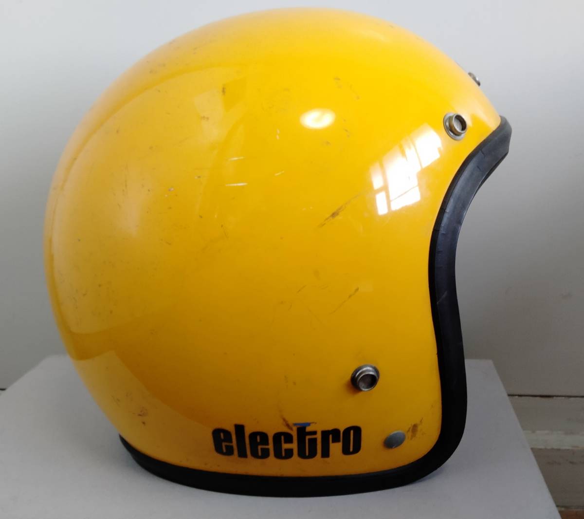 ★美品★electro・エレクトロ★ビンテージ・ジェットヘルメット/HELMETS・1979★即決★イエロー・黄★中古品USA★ヴィンテージ/Pro Series_画像4