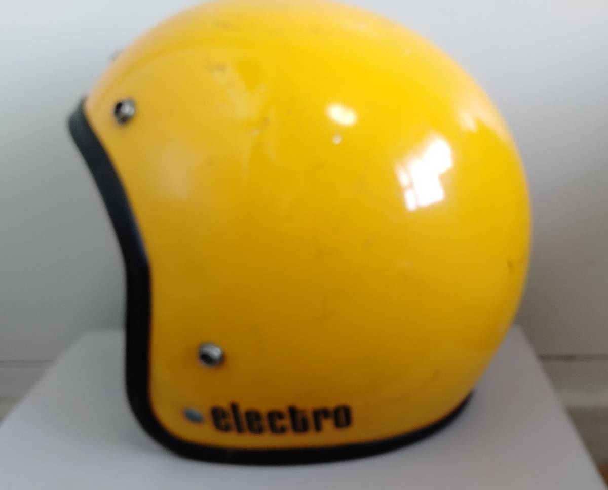 ★美品★electro・エレクトロ★ビンテージ・ジェットヘルメット/HELMETS・1979★即決★イエロー・黄★中古品USA★ヴィンテージ/Pro Series_画像3