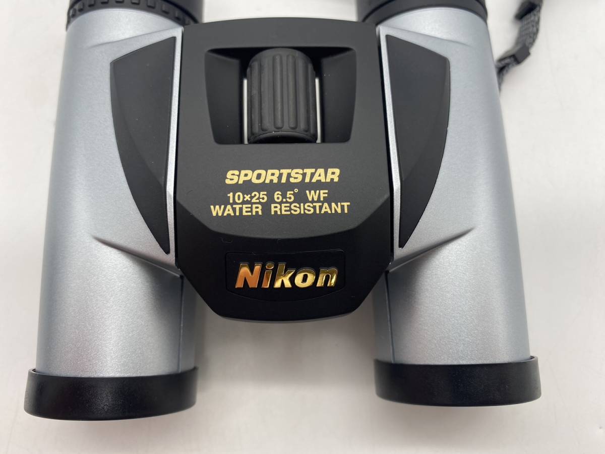 【OP11119TF】1円～ NIKON 双眼鏡 Nikon SPORTSTAR WATER RESISTANT 10×25 6.5 WF ケース付 中古品 現状品 _画像2